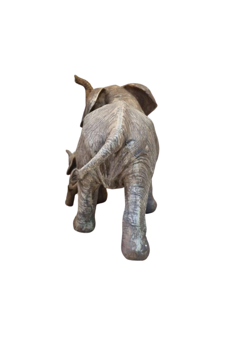 Elefante com filhote 15cm 3