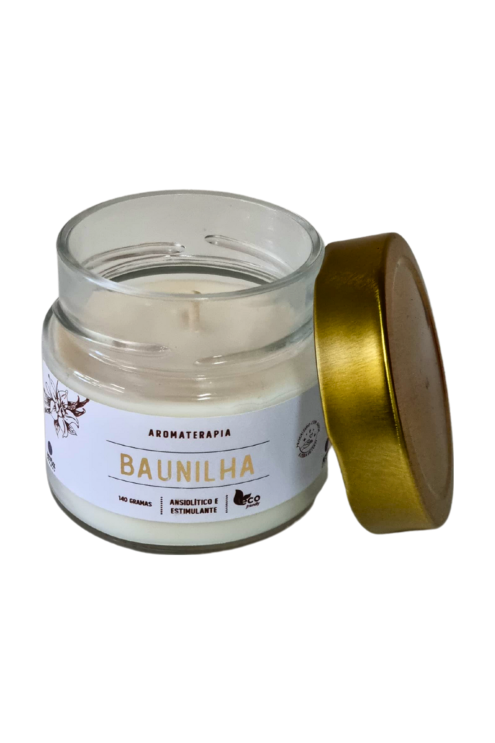 Vela perfumada pote de vidro baunilha 1