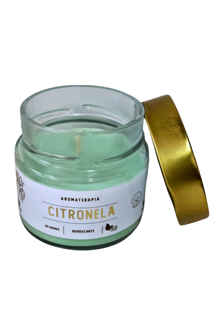 Vela perfumada pote de vidro citronela 1