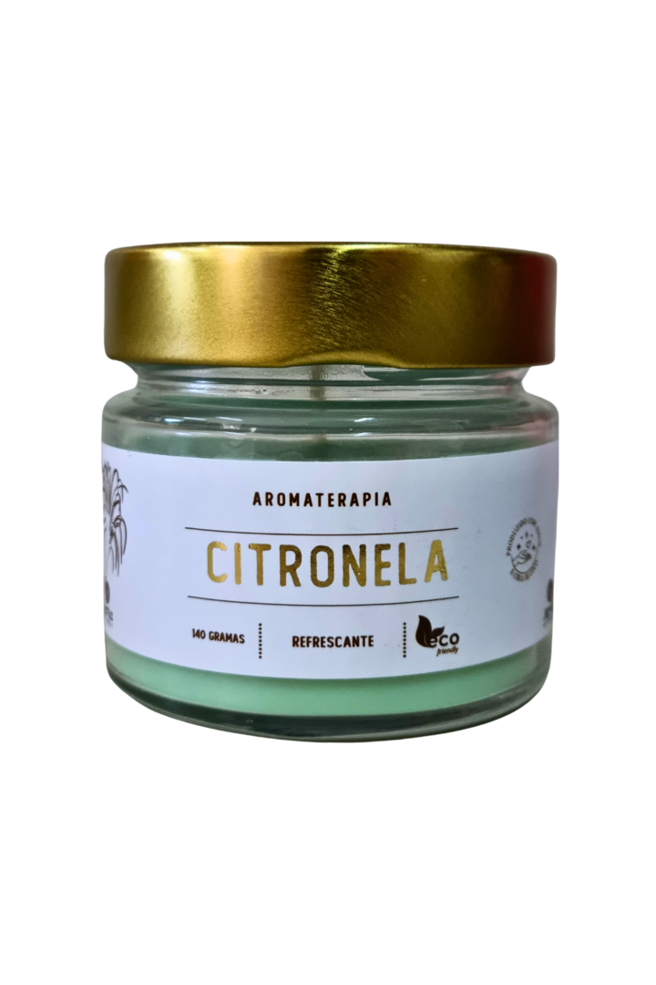 Vela perfumada pote de vidro citronela 2