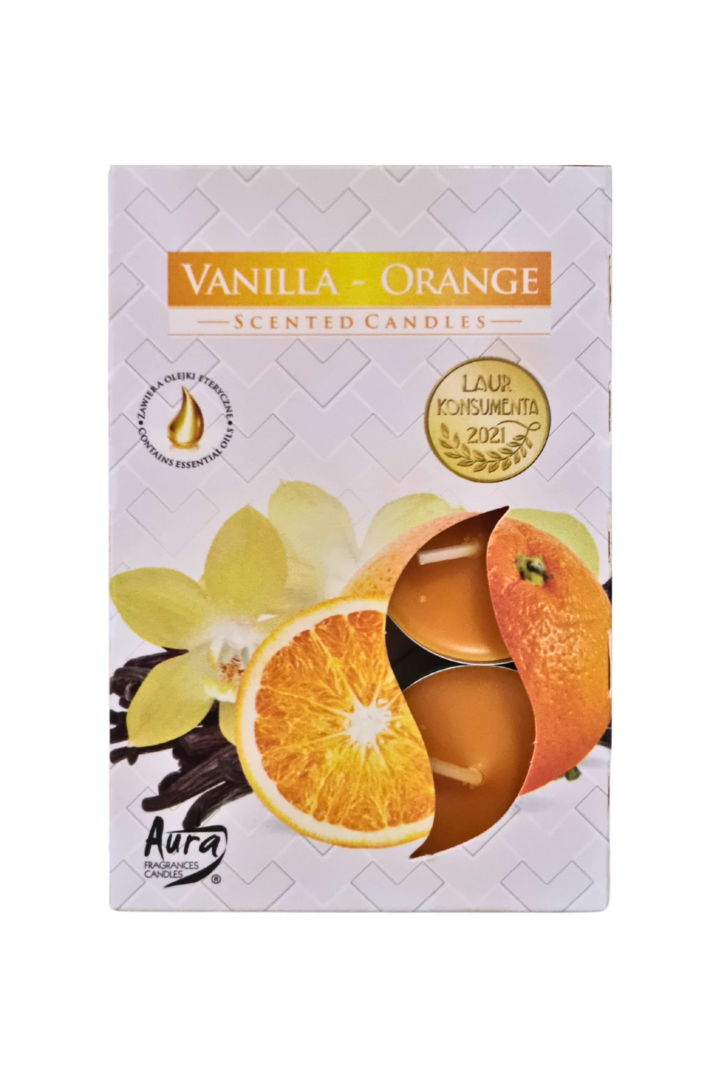 Vela rechot perfumada c6 laranja baunilha 