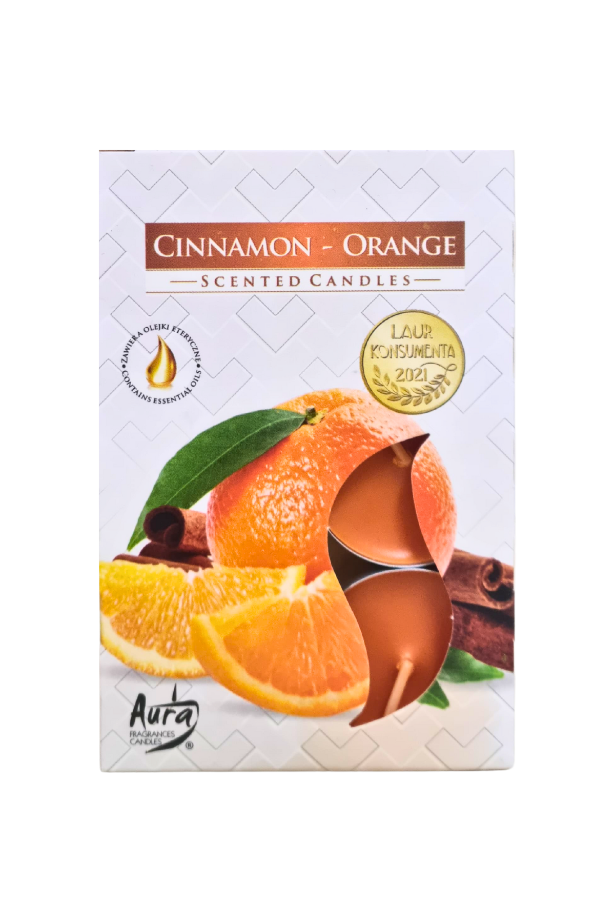Vela rechot perfumada c6 laranja e canela 