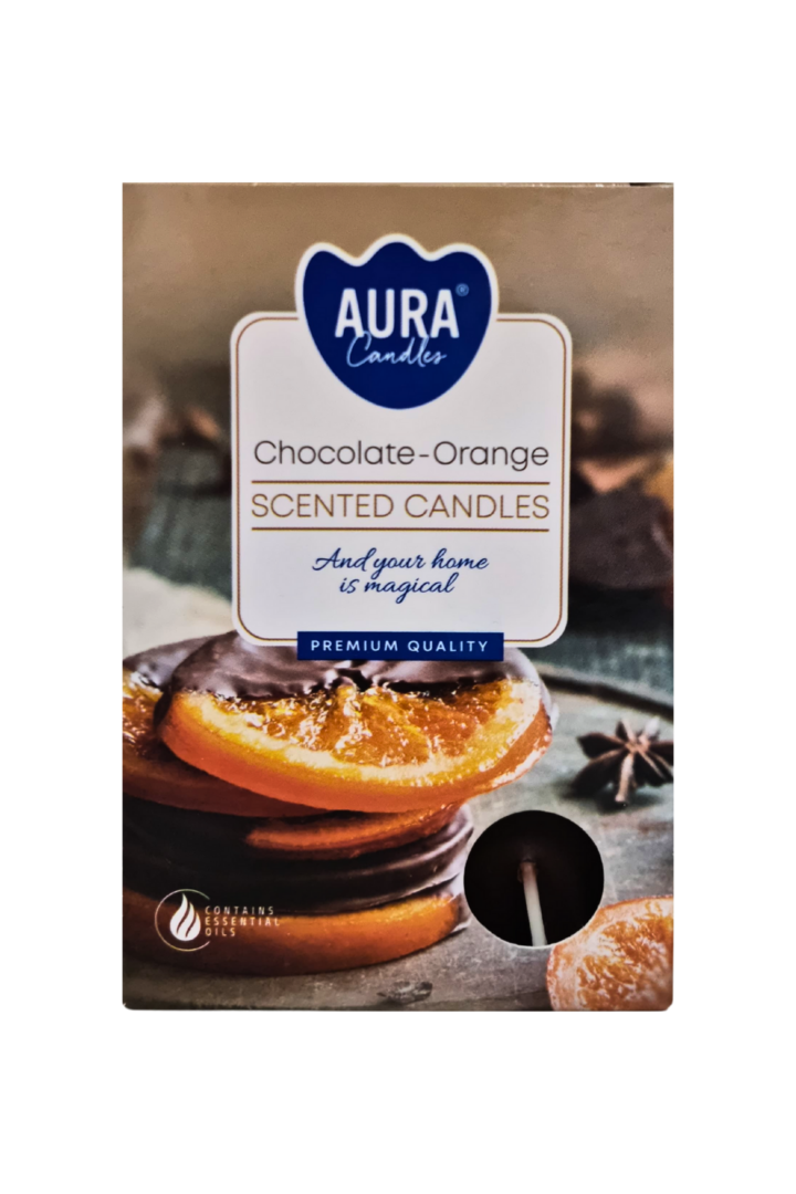 Vela rechot perfumada c6 chocolate e laranja 