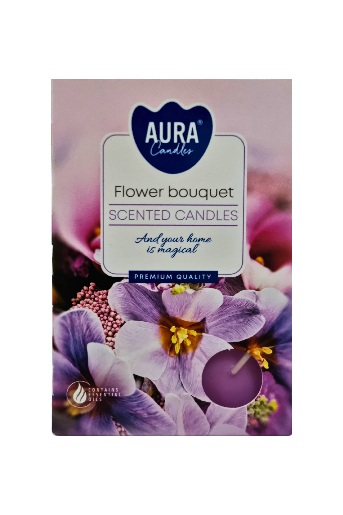 Vela rechot perfumada c6 buque de flores 
