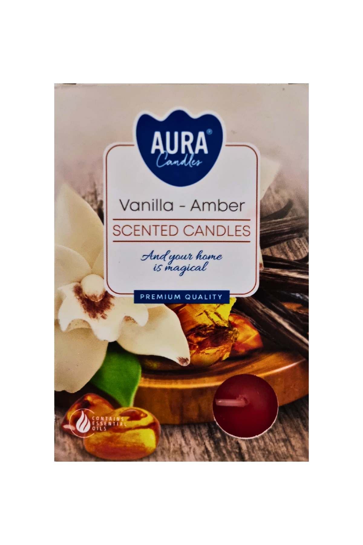 Vela rechot perfumada c6 baunilha e ambar 