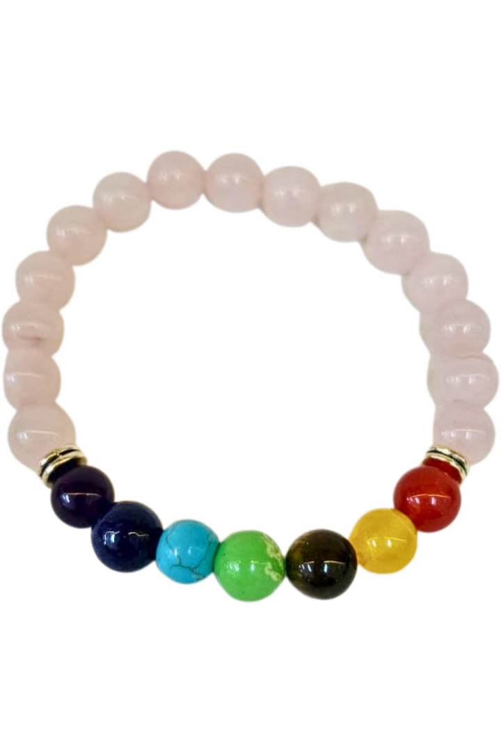 Pulseira pedra quartzo rosa 1