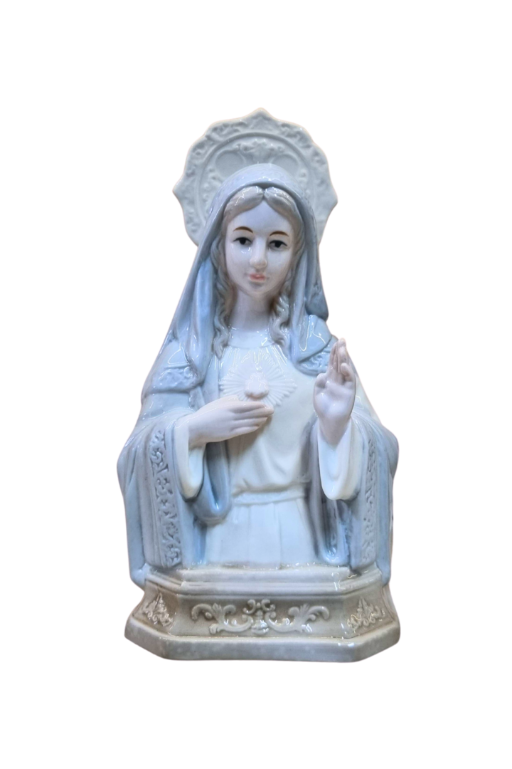 Busto sagrado coracao de maria porcelana 1